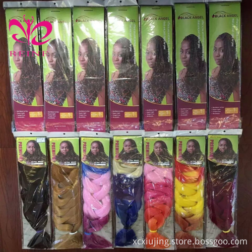 Wholesale hair extension high quality raw material ombre jumbo braid synthetic hair for braiding